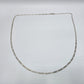 Long sterling Silver Figaro Chain Necklace