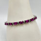 Sterling Silver Ruby Bracelet