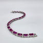 Sterling Silver Ruby Bracelet