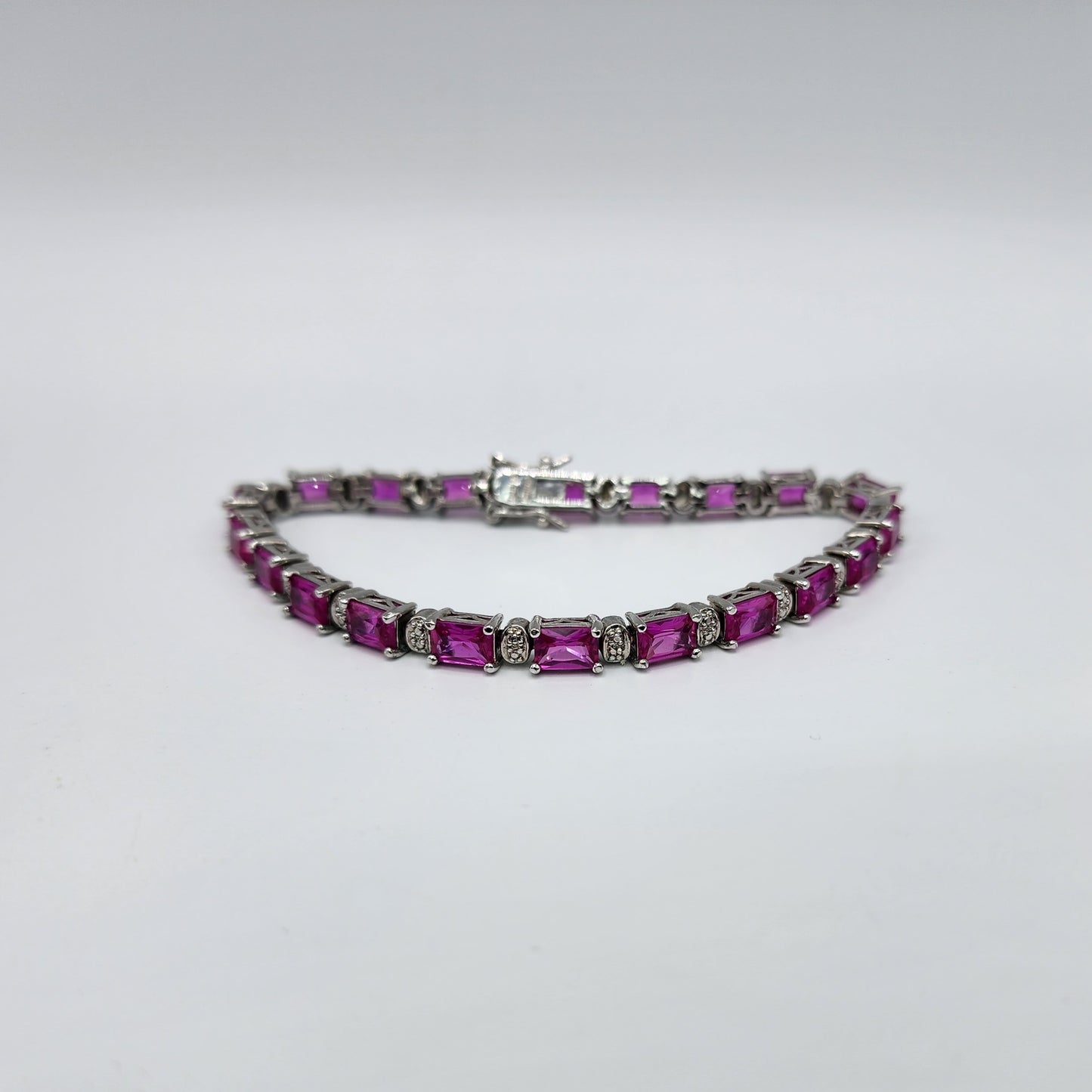 Sterling Silver Ruby Bracelet