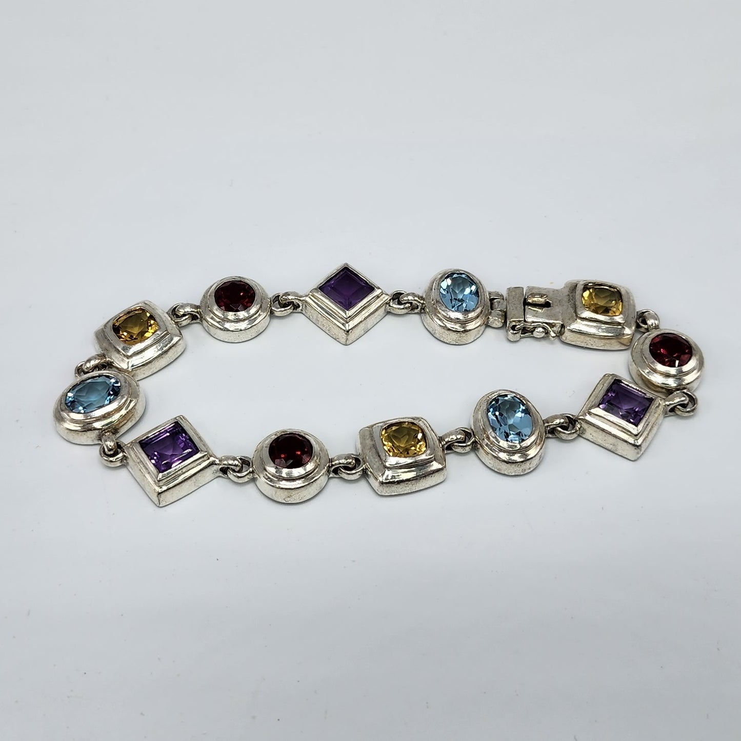 Sterling Silver Multigem Bracelet