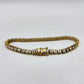 Gold over Sterling Silver Crystal Bracelet