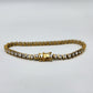 Gold over Sterling Silver Crystal Bracelet