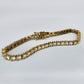 Gold over Sterling Silver Crystal Bracelet