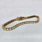 Gold over Sterling Silver Crystal Bracelet