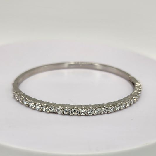 Sterling Silver Crystal Bangle