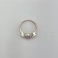 14k White Gold Ring with Ruby and Diamond