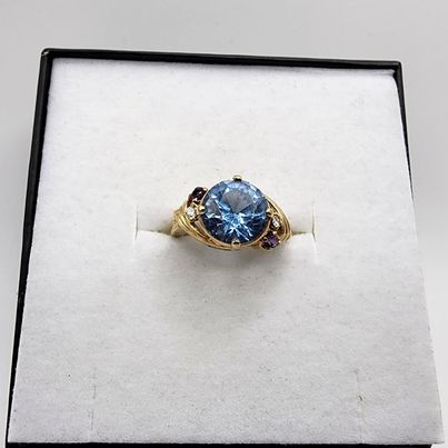 Jewelry | Yellow Topaz Amethyst Tanzanite Genuine Diamond Ring 14k Gold |  Poshmark