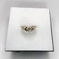 10K Two Tone Gold Diamond Ring