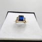 10K Yellow Gold Large Spinel & Diamond Accent Ring