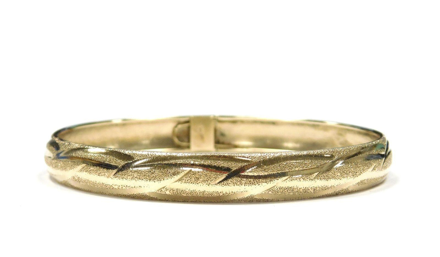 Vintage 10K Gold Bangle Bracelet