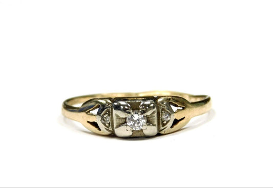 14K Two-Tone Gold Diamond Ring