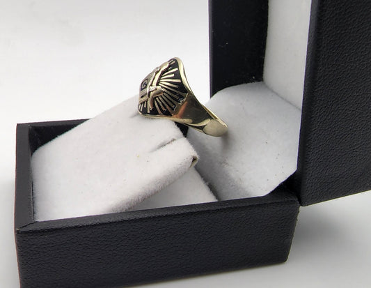 10k Yellow Gold Free Mason Ring OFAKC