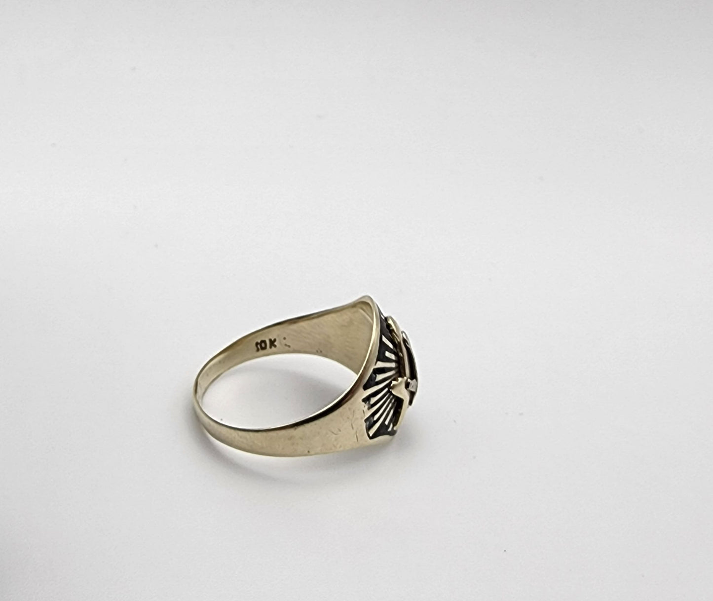 10k Yellow Gold Free Mason Ring OFAKC